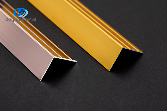6063 ألومنيوم لام 1.5mmx2mm غير قابل للصدأ بأكسيد للزينة زاوية تقليم
