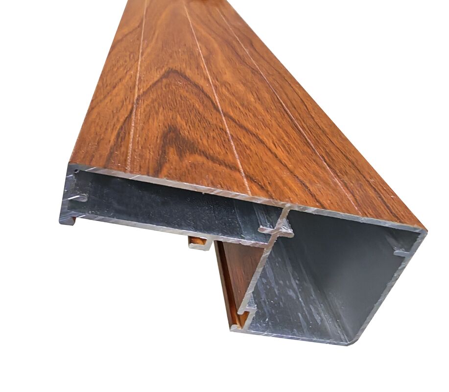 ألومنيوم محفوفة النوافذ مع حبوب خشبية للسوق الأمريكية اللاتينية